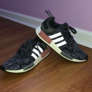 Women’s gray and pink adidas NMD’s